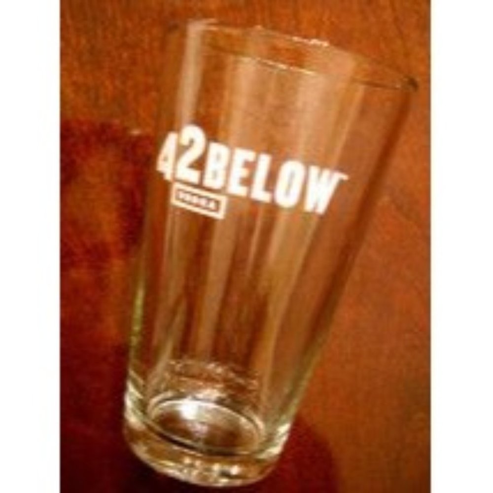 42BELOW 42 Below Vodka Glass 16 oz Style RARE UNIQUE